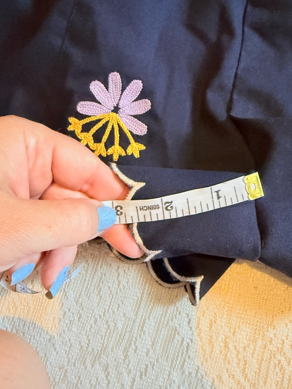 Mable the label embroidered scallop high waist shorts - Picture 7 of 10